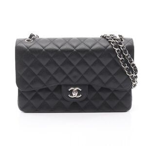 Chanel Shoulder Bag Big Matelasse 30 Classic Large W Flap A58600 Black Leather
